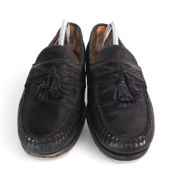 Allen Edmonds Maxfield Tassel Leather Slip-on Loafers 47711 Black Men's 10D - Picture 3 of 12